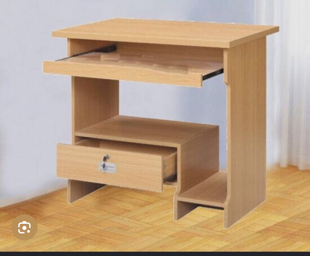 Compact Computer Table with Locker